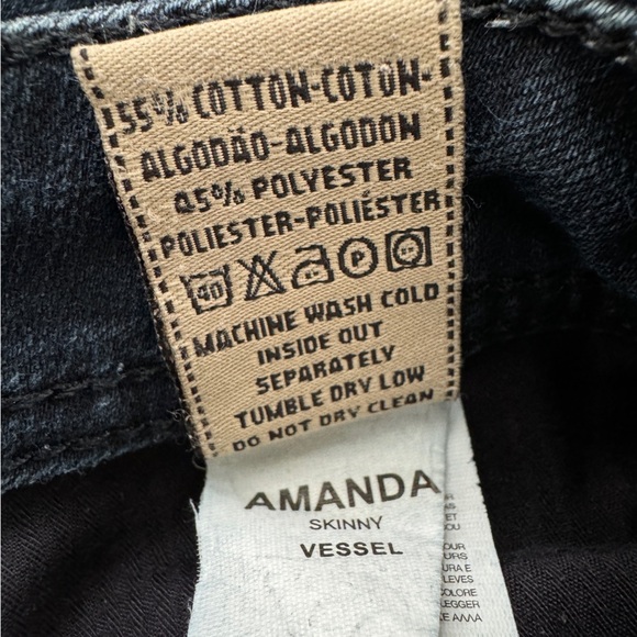 DL1961 Amanda 4 Way Stretch Skinny Jeans Dark Blue 26 - Picture 3 of 8